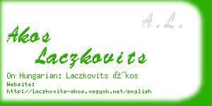 akos laczkovits business card